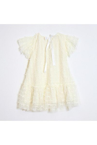 OZZY KİDS Girl's Floral Patterned Tulle Dress