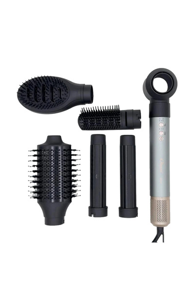 Okema مصفف شعر 6 في 1 متعدد الأوضاع اختيار 1800 وات OK-1800 - رمادي