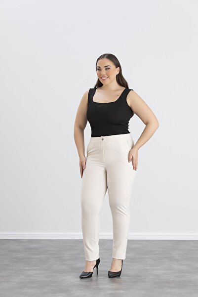 Işşıl IŞŞIL 4551-Υφασμάτινο παντελόνι για γυναίκες-κορίτσια Plus Size