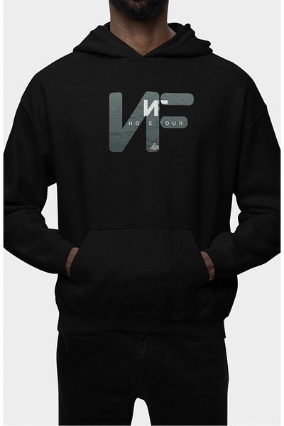 Fuddy Moda Unisex Rapper Themed Oversize Nf Hope Tour Hooded Sweatshirt