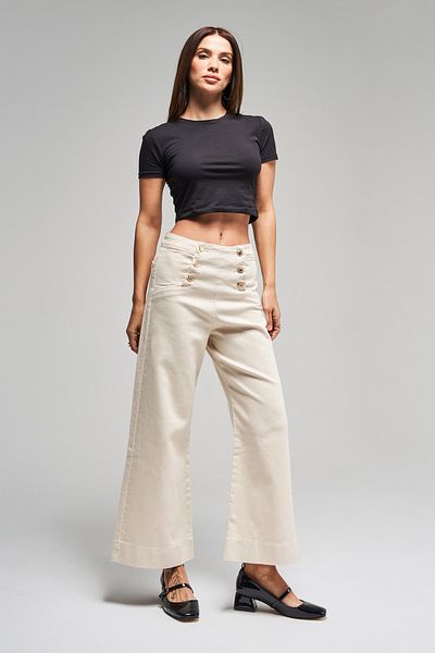 its basic Women's Raw Color 1S5-69 Crop Flare Fit Stretchy Fabric Lycra Denim Jean