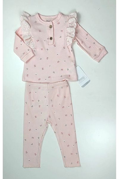 İmaj Girl's Little Flowers 2-Piece Baby Set, Pajama Set