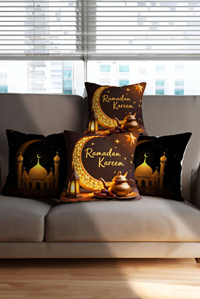 Artvibe Ramazanska tema Ramadan Kareem Crni zlatni polumesec i džamija Sa dez...