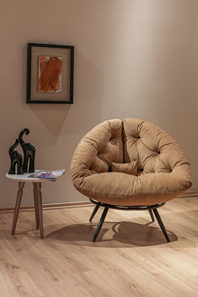 Berta Concept Floki Tekli Koltuk Berjer Kahverengi