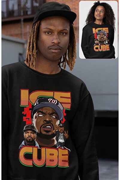Fuddy Moda Unisex Oversize kroj reper Ice Cube Sa kapuljačom dukserica sa otv...