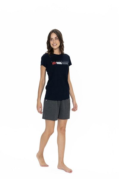 U.S. Polo Assn. 20004 Γυναικείο σορτς με κοντό μανίκι με στρογγυλή λαιμόκοψη