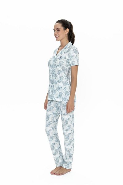 U.S. Polo Assn. U.S. Polo Assn. 20087 Set de pijamale albastru cu mânecă scurtă pentru femei