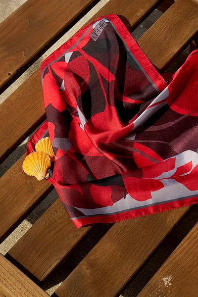 ED Scarf Red Sare Patterned Scarf