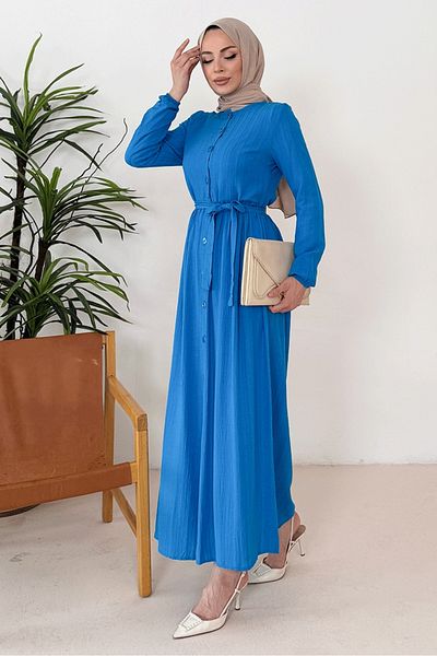 Bestenur Φόρεμα με ζώνη Esnel 1366 Χρώμα Indigo