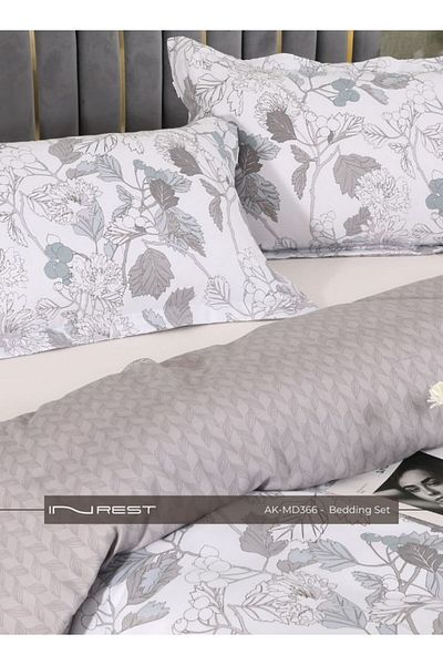INREST طقم غطاء لحاف فيليسيتي (بدون حشو) مصنوع من الألياف الدقيقة 100% مقاس كينج 230×250 سم - 3 قطع