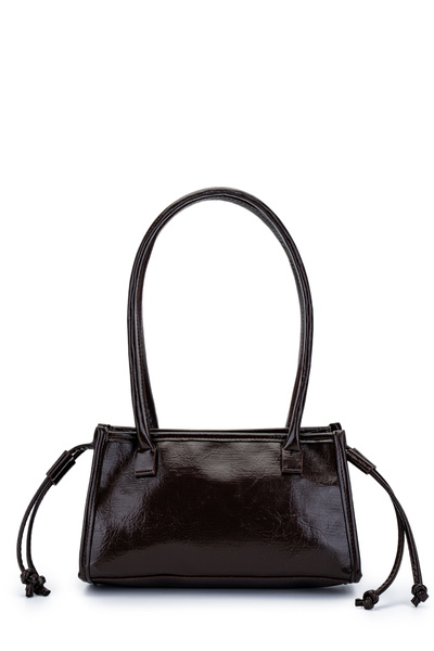 minebag Γυναικεία τσάντα ώμου από συνθετικό δέρμα σε πικρό καφέ χρώμα - Λεπτομέρεια ζώνης και σκελώδης