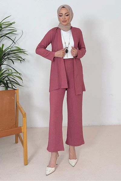 Bestenur Aser Bürümcük Τριπλό Σετ 1363 - Dusty Rose