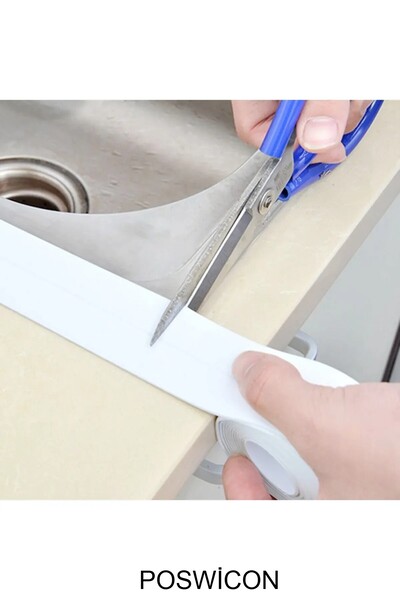 poswicon Su Sızdırmaz Banyo Mutfak Lavabo Küvet İzolasyon Şerit Bant