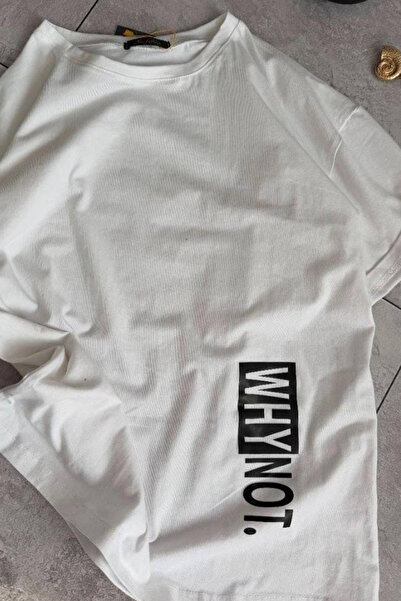 POPULUS Why Not Written White T-Shirt