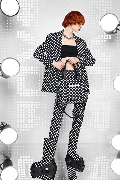 VDR Kadin Siyah Beyaz Pantolon 15328