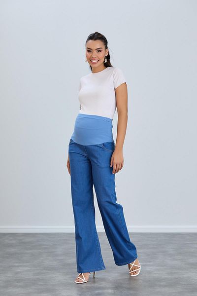 Işşıl 8798-Pregnant Lycra Wide Leg Jeans