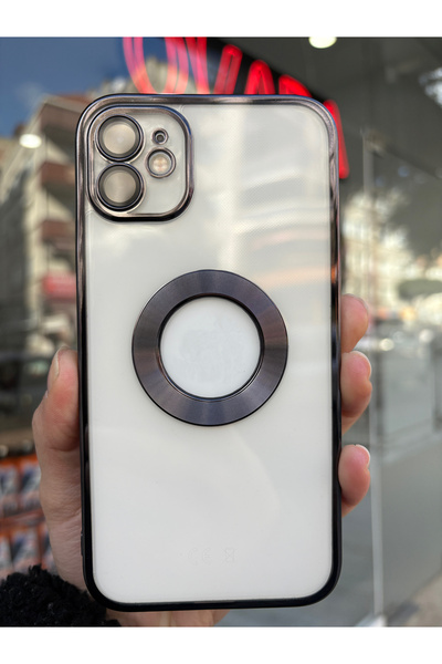 OVADA Iphone 11 Uyumlu Kendinden Kamera Koruma Lensli Logo Gösterimli Lüks Silikon Kılıf