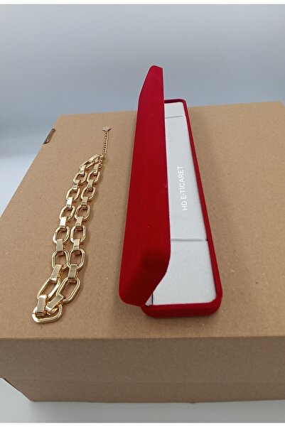 HD KUTU Geniş Bileklik Kutusu Kırmızı Kadife En 3 Cm 1 Adet