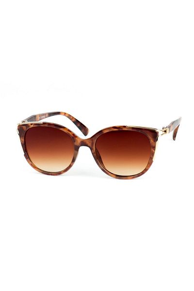 Di Caprio Women's Leopard Uv400 Protected Geometric Model Sunglasses