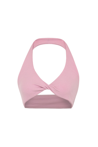 AQUELLA Camisole Cotton Combed Pink Crop-Top