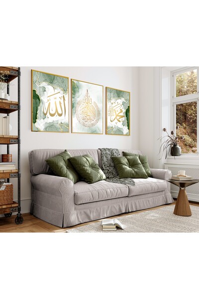 Harika bir ev HARİKABİREV|YEŞİL-GOLD AYETEL KÜRSİ-ALLAH-HZ.MUAHMMED KOMBİNİ |...