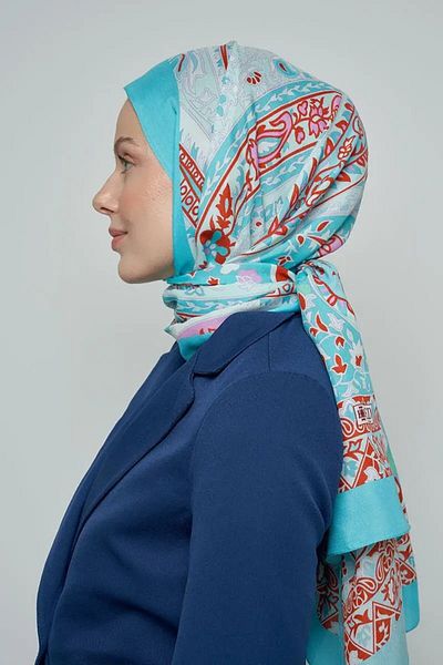 ED Scarf Şal Pateh Colecţia Paisley - Albastru