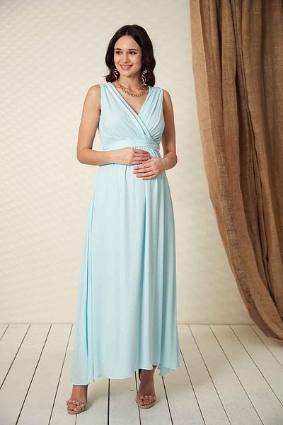 Işşıl O7052-baby Shower Βραδινό φόρεμα σιφόν εγκυμοσύνης