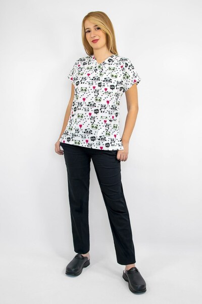 Nur Medikal Giyim Set de top și pantaloni din lycra pentru medic chirurg, asi...