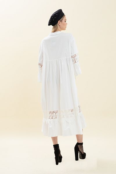 VERDA Judge Collar Lace Detailed Dress