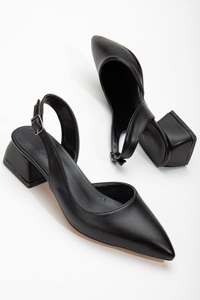 Hayalimdeki Ayakkabı Ossie Black Skin Women's Heeled Shoes
