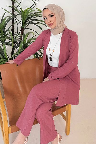 Bestenur Aser Bürümcük Τριπλό Σετ 1363 - Dusty Rose