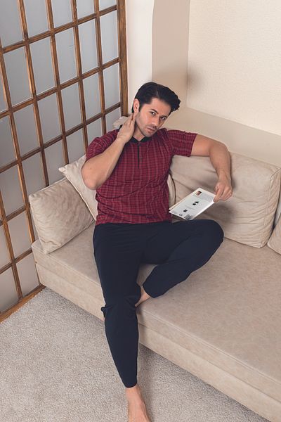 Ayans Pijama Combed Cotton Men's Single Jersey (Summer) Pajama Set