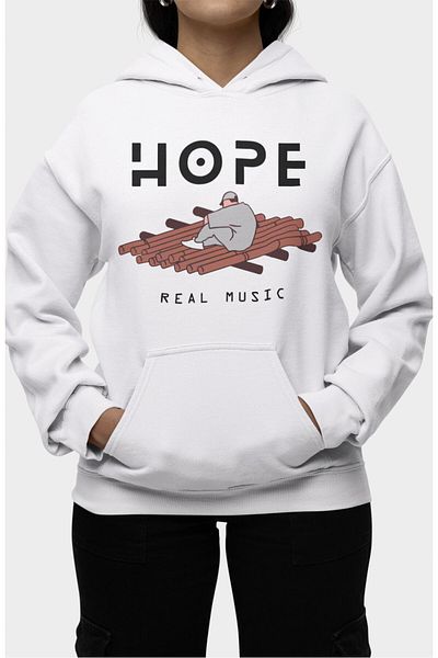 Fuddy Moda Oversize Nf Hope Real Music Printed Hooded Sweatshirt, Unisex Rapper Themed Hoodie