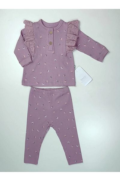 İmaj Girl's Little Flowers 2-Piece Baby Set, Pajama Set