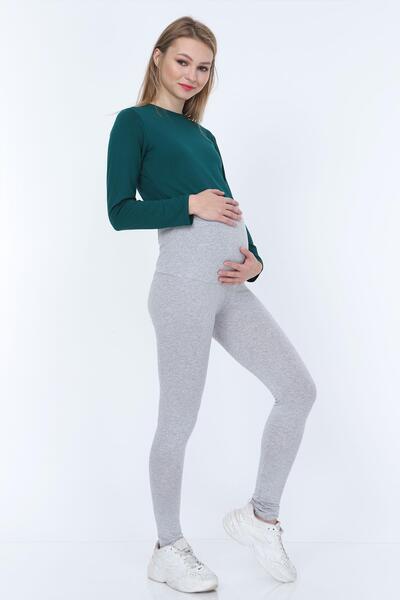 Işşıl 0500-Pregnant Viscose Liycra Full Length Leggings