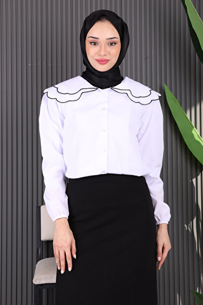 İmajButik Λευκό πουκάμισο με γιακά μωρού από την Terikotan