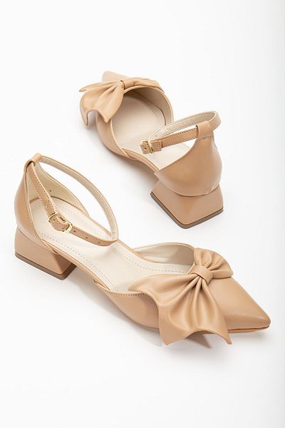 Hayalimdeki Ayakkabı Pantofi cu toc pentru femei Soria Nude Color