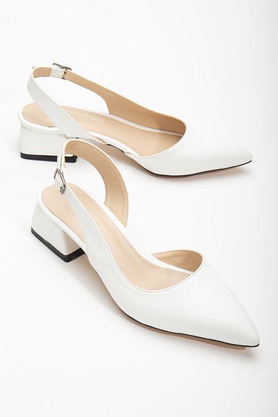 Hayalimdeki Ayakkabı Ossie White Skin Women's Heeled Shoes