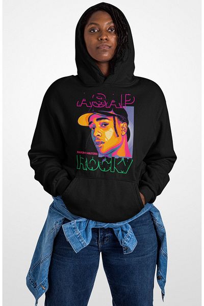 Fuddy Moda Unisex Oversize Asap Rocky Rakım Mayers Sweatshirt, Rap Music Themed Hoodie