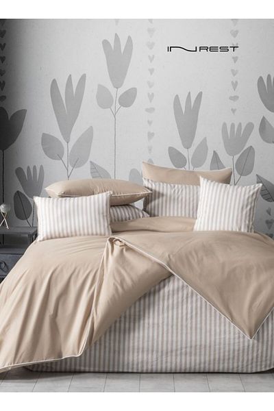 INREST Follett Single Duvet Cover Set (Without Filling) Cotton 100% Single Size 160x230 cm - 5 Pcs