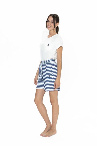 U.S. Polo Assn. Women's Ecru Shorts Set - 20034