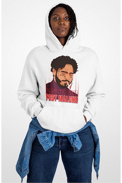 Fuddy Moda Unisex Oversize Post Malone Gate Sweatshirt Rap Music Themed Hoodie