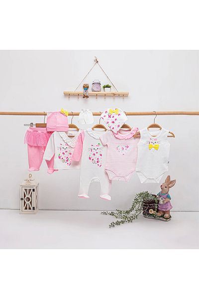 İmaj Girl Kıtty 8-Piece Newborn Hospital Discharge Set