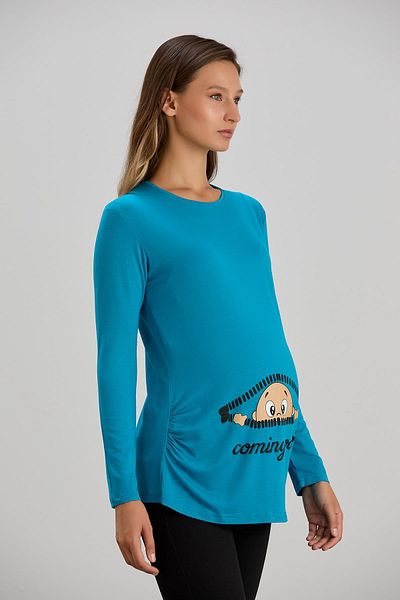 Işşıl Işil 4495 - Viscose, Zipper Facing Baby U Sleeve T-Shirt