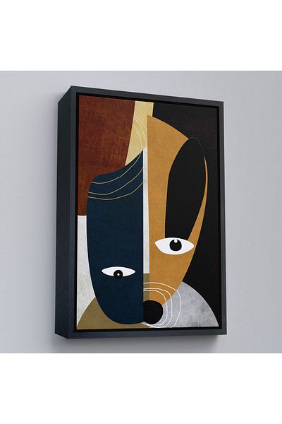 Harita Sepeti Pictură abstractă colorată pentru femei cu cadru auriu