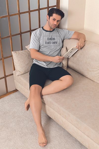 Ayans Pijama Χτενισμένο βαμβακερό (μονό ζέρσεϊ) Σετ πιτζάμες Capri