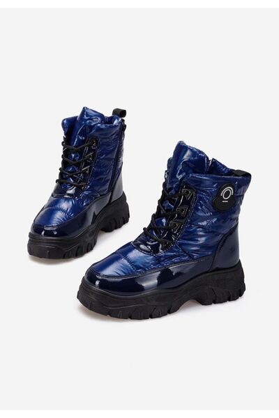 B T Shoes Ghete imblanite dama navy Louisa