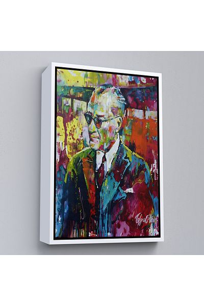 Harita Sepeti Pictură murală colorată Mustafa Kemal Atatürk cu efect de vopsea în ulei în cadru alb