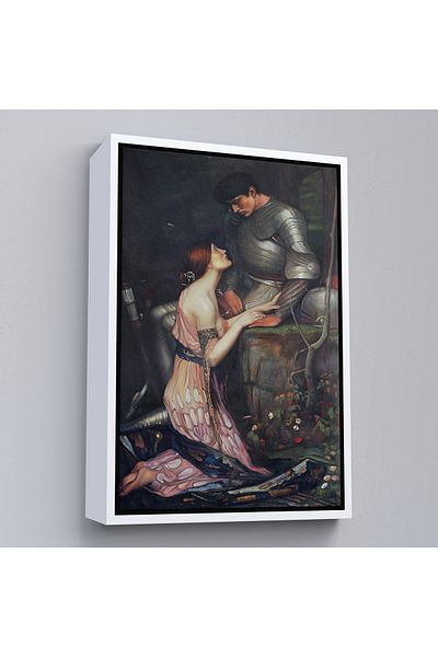 Harita Sepeti Pictură în cruce Lamia și cavalerul lui John William Waterhouse cu cadru alb