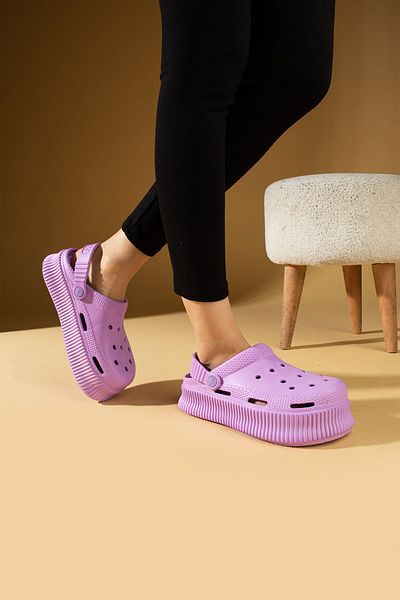 Pembe Potin LilaEva Άνετα Γυναικεία Σανδάλια - Παντόφλες Comfort για Θάλασσα, Παραλία, Μάγειρα, Γιατρός, Νοσοκόμα και Νοσοκομείο